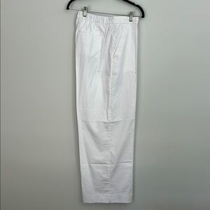 Banana Republic Linen-Blend Wide-Leg Pants in White